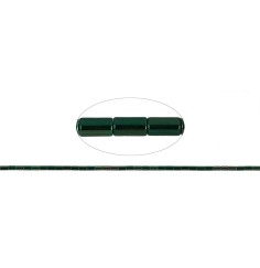Heilstein & Edelstein-Strang - Zylinder, Hämatin blau-grün (gef.), 05 x 03mm- 3er Pack