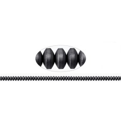 Heilstein & Edelstein-Strang - Button, Hämatin matt, 02 x 04mm- 3er Pack