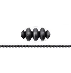 Heilstein & Edelstein-Strang - Button, Hämatin matt, 02 x 04mm- 3er Pack