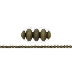 Heilstein & Edelstein-Strang - Button, Hämatin gold (gef.) matt, 02 x 04mm- 3er Pack