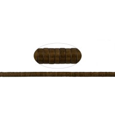 Heilstein & Edelstein-Strang - Zylinder (Heisihi), Hämatin braun (gef.) matt, 01 x 03mm