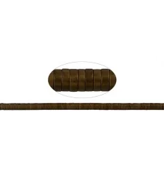 Heilstein & Edelstein-Strang - Zylinder (Heisihi), Hämatin braun (gef.) matt, 01 x 03mm
