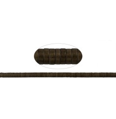 Heilstein & Edelstein-Strang - Zylinder (Heisihi), Hämatin coffee (gef.) matt, 01 x 03mm