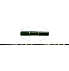 Heilstein & Edelstein-Strang - Zylinder facettiert, Hämatin blau-grün (gef.), 04 x 02mm