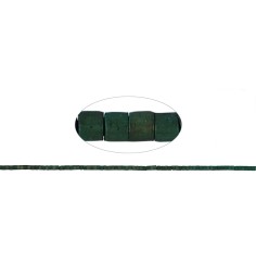 Heilstein & Edelstein-Strang - Zylinder (Heishi), Hämatin blau-grün (gef.) matt, 01 x 01mm