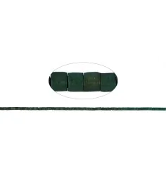 Heilstein & Edelstein-Strang - Zylinder (Heishi), Hämatin blau-grün (gef.) matt, 01 x 01mm