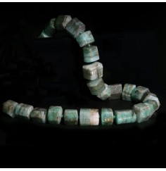 Heilstein & Edelstein-Strang - Zylinder sechsseitig Smaragd Unikat -002