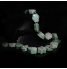 Heilstein & Edelstein-Strang - Sechseck Smaragd Unikat -010