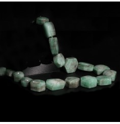 Heilstein & Edelstein-Strang - Sechseck Smaragd Unikat -011