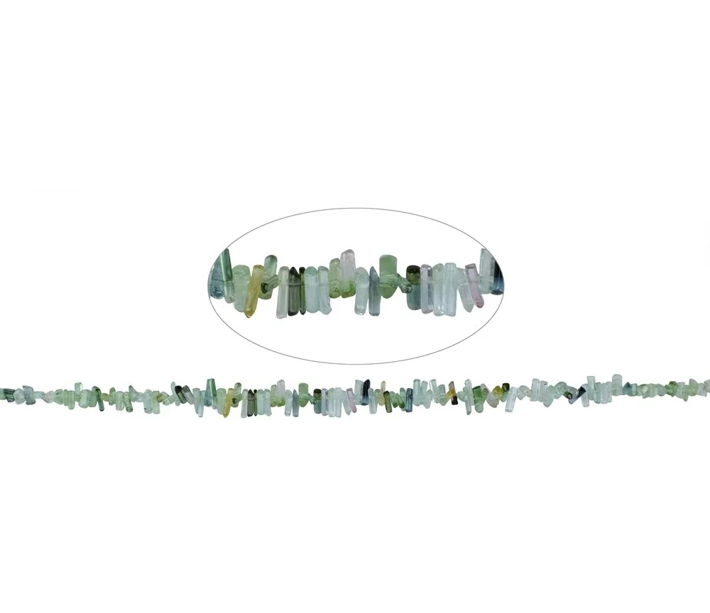 Heilstein & Edelstein-Strang - Turmalin grün Unikat -002