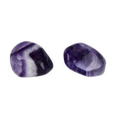 Trommelsteine - Amethyst - Chevron, rund- 2,0 - 3,5cm - L - 500gr Beutel