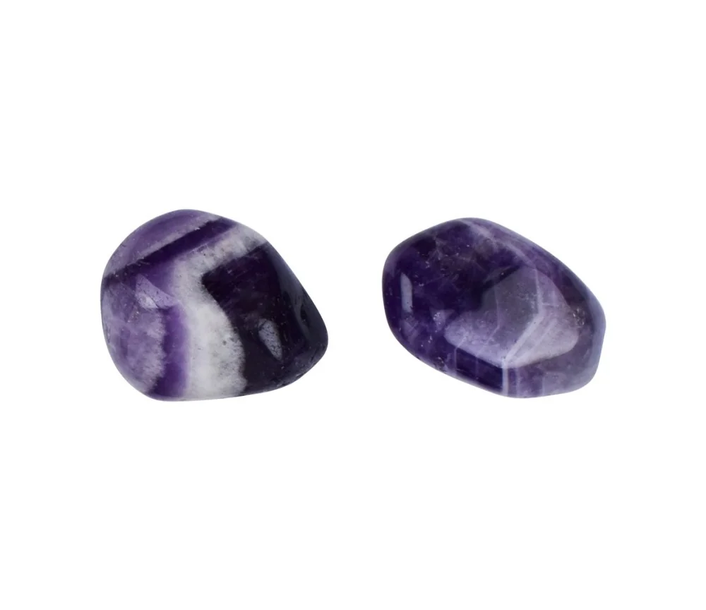 Trommelsteine - Amethyst - Chevron, rund- 2,0 - 3,5cm - L - 500gr Beutel