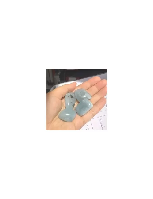 Trommelsteine - Aquamarin, 3,0 - 3,5cm - XL - 500gr Beutel