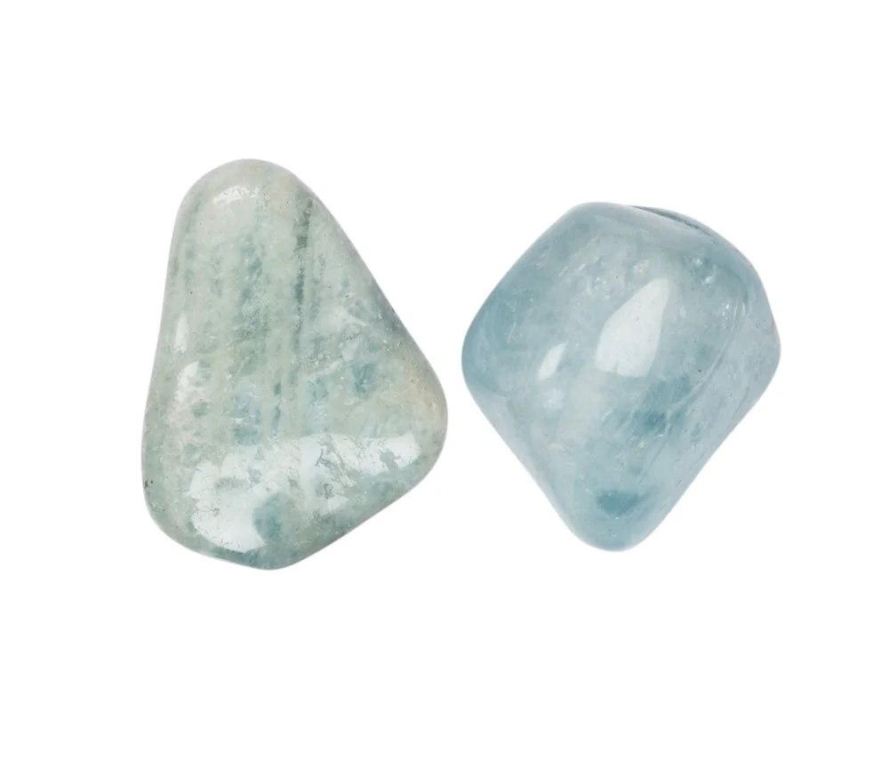 Trommelsteine - Aquamarin, 2,5 - 3,0cm - L - 500gr Beutel