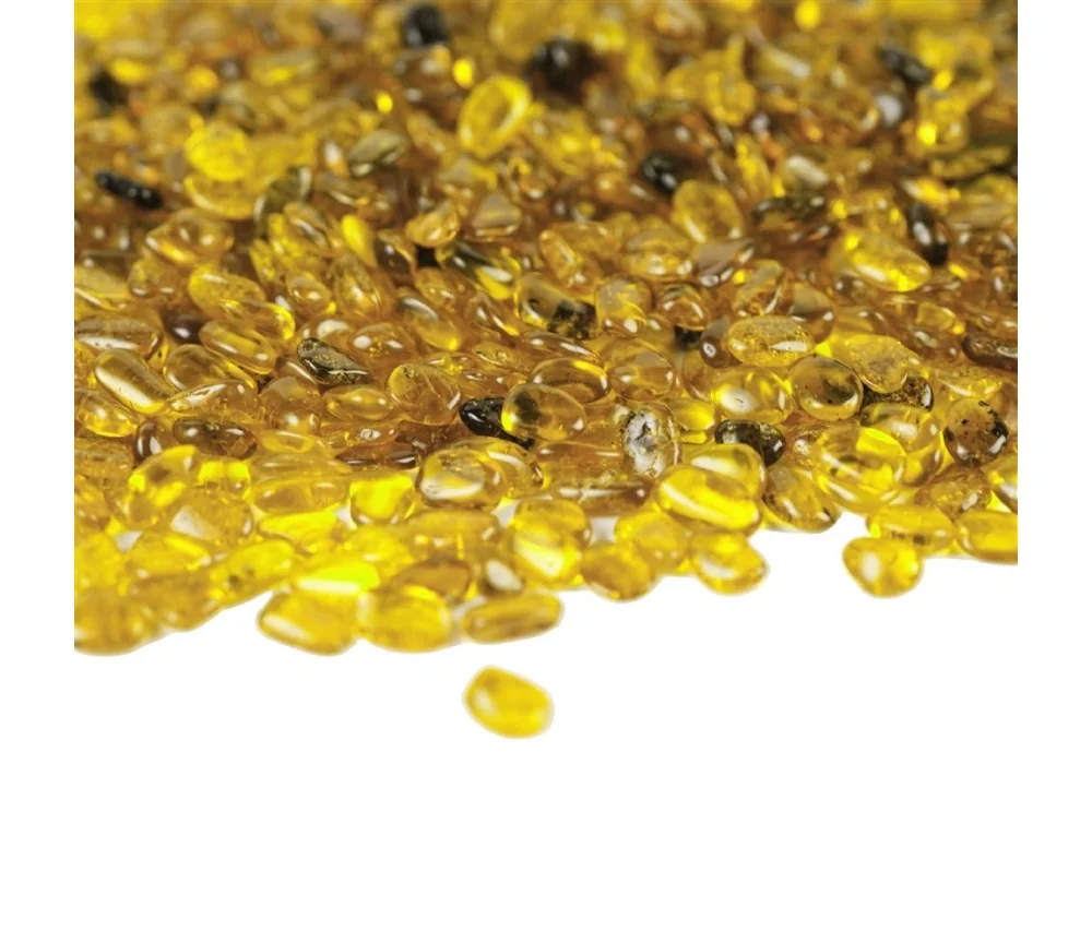 Trommelsteine - Bernstein - gelb- 0,3 - 0,5cm - B3 - 500gr Beutel