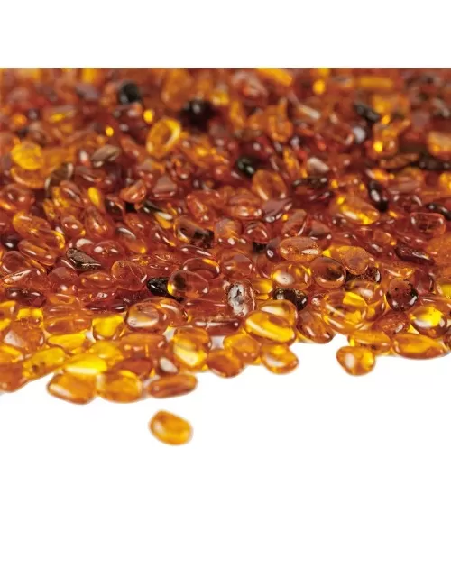 Trommelsteine - Bernstein - cognac- 0,3 - 0,5cm - B3 - 500gr Beutel