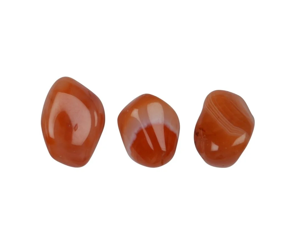 Trommelsteine - Carneol - gebändert- 1,8 - 2,8cm - M - 500gr Beutel