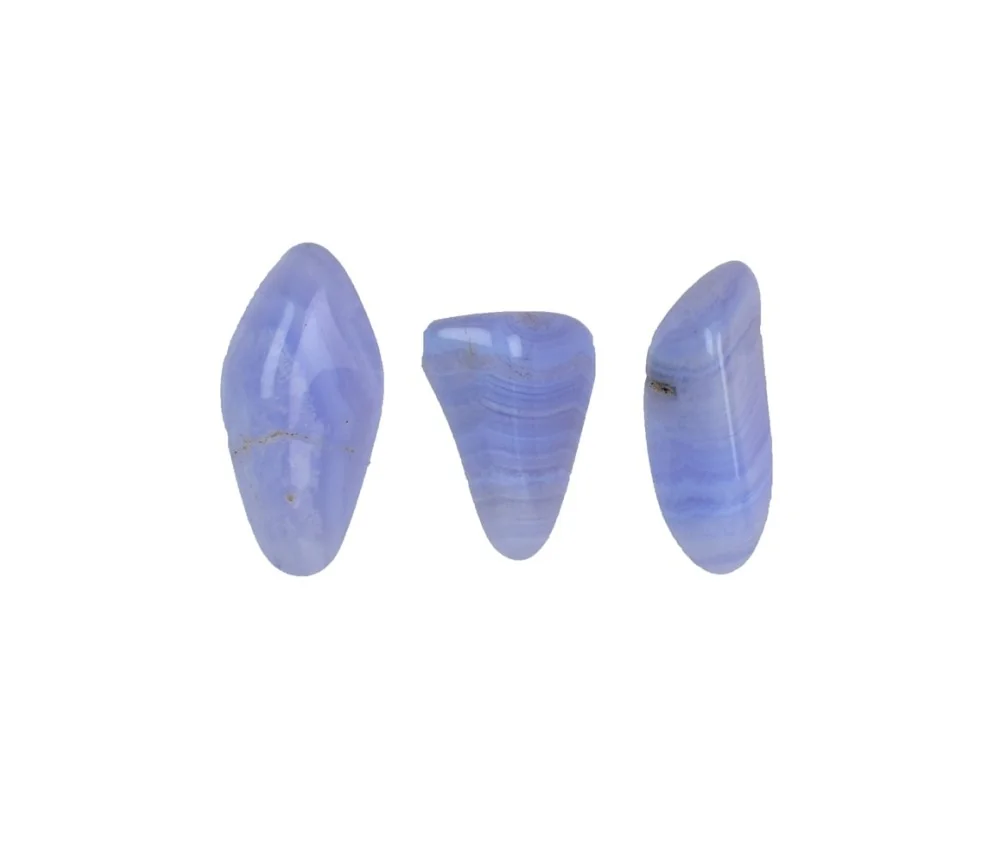 Trommelsteine - Chalcedon - blau- 1,5 - 3,0cm - M - 500gr Beutel