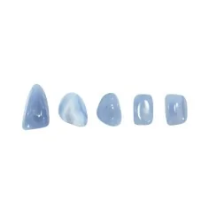 Trommelsteine - Chalcedon - blau- 0,5 - 1,0cm - B2 - 500gr Beutel