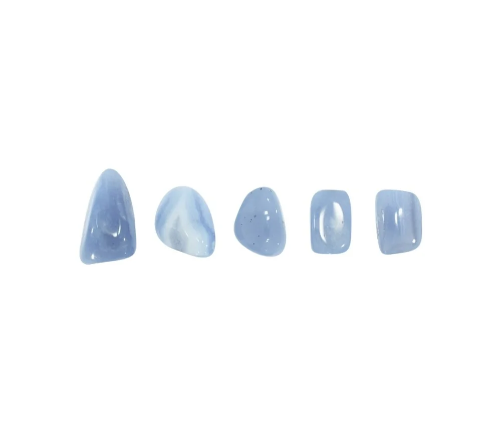 Trommelsteine - Chalcedon - blau- 0,5 - 1,0cm - B2 - 500gr Beutel