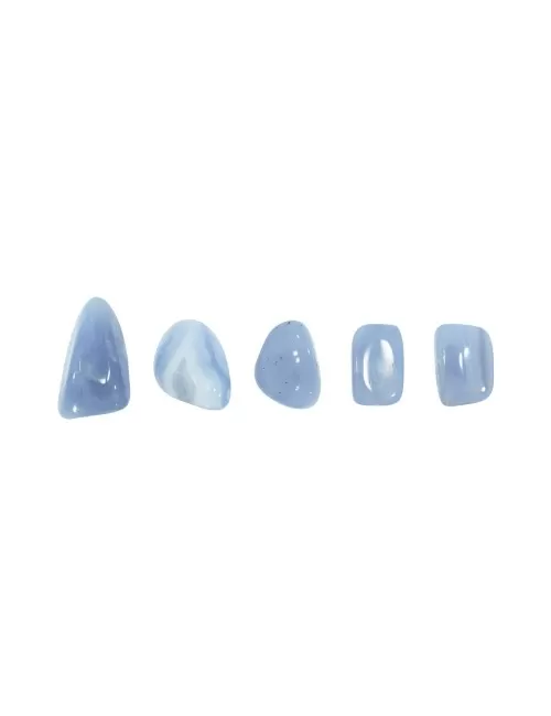 Trommelsteine - Chalcedon - blau- 0