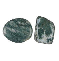 Trommelsteine - Moosachat, 2,5 - 3,0cm - L - 500gr Beutel