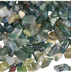 Trommelsteine - Moosachat, 0,5 - 0,7cm - B3 - 500gr Beutel