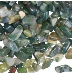 Trommelsteine - Moosachat, 0,5 - 0,7cm - B3 - 500gr Beutel