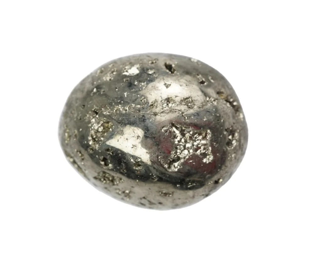 Trommelsteine - Pyrit mit Kristallen, 2,8 - 3,2cm - XL - 500gr Beutel