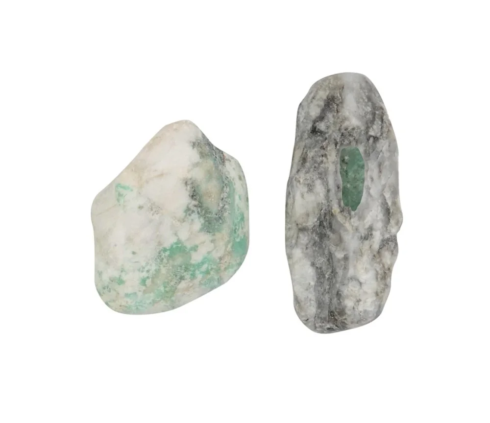 Trommelsteine - Smaragd in Matrix, 2,5 - 3,5cm - L - 500gr Beutel