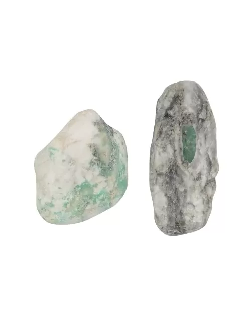 Trommelsteine - Smaragd in Matrix