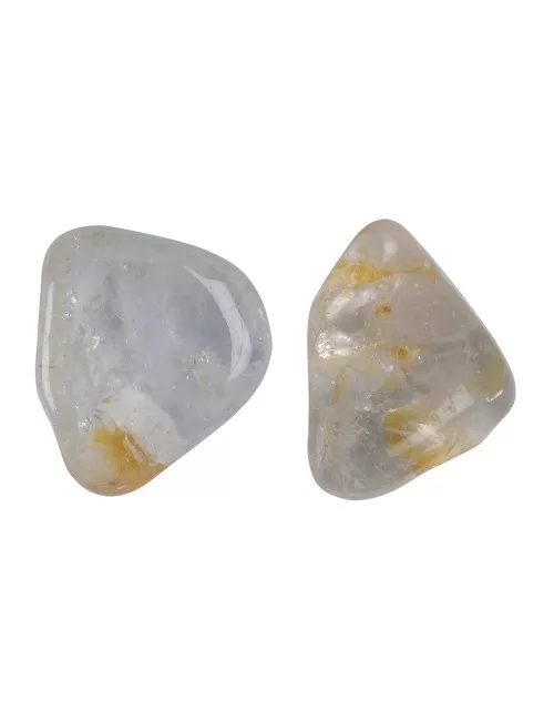 Trommelsteine - Topas - weiß- 2