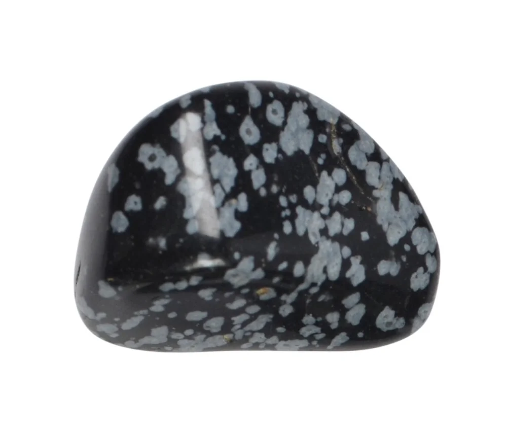 Trommelsteine - Obsidian - Schneeflockenobsidian- 3,0 - 4,5cm - XL - 500gr Beutel