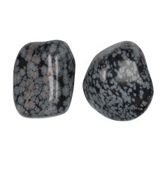 Trommelsteine - Obsidian - Schneeflockenobsidian- 2,5 - 3,5cm - L - 500gr Beutel