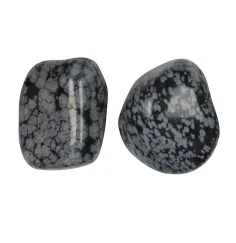 Trommelsteine - Obsidian - Schneeflockenobsidian- 2,5 - 3,5cm - L - 500gr Beutel