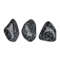 Trommelsteine - Obsidian - Schneeflockenobsidian- 2,0 - 3,0cm - M - 500gr Beutel