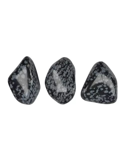 Trommelsteine - Obsidian - Schneeflockenobsidian- 2