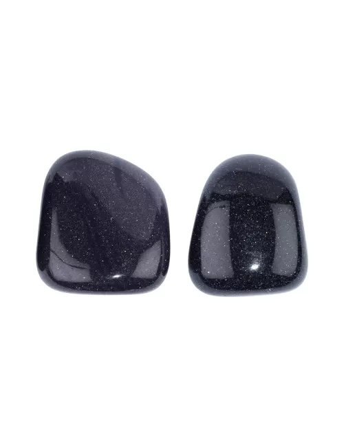 Trommelsteine - Goldfluss violett - synth. Glas- 2