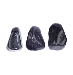 Trommelsteine - Goldfluss violett - synth. Glas- 2,0 - 2,5cm - M - 500gr Beutel