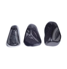 Trommelsteine - Goldfluss violett - synth. Glas- 2,0 - 2,5cm - M - 500gr Beutel