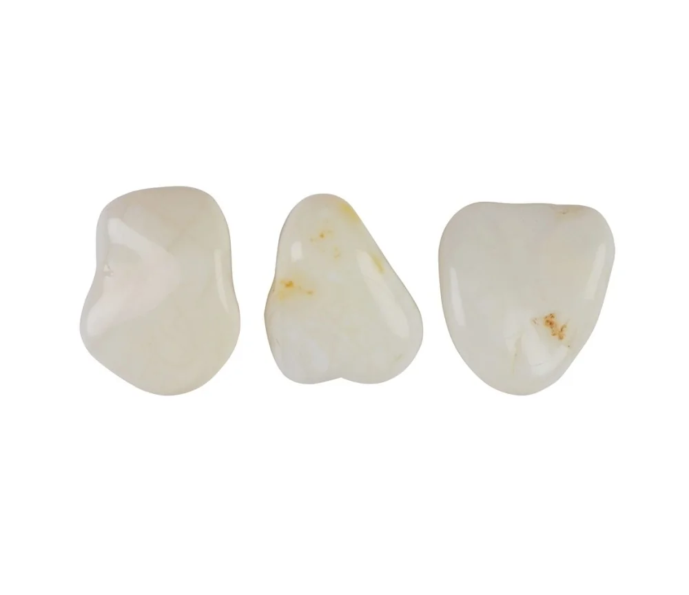 Trommelsteine - Opal - weiß- 2,0 - 2,5cm - M - 500gr Beutel