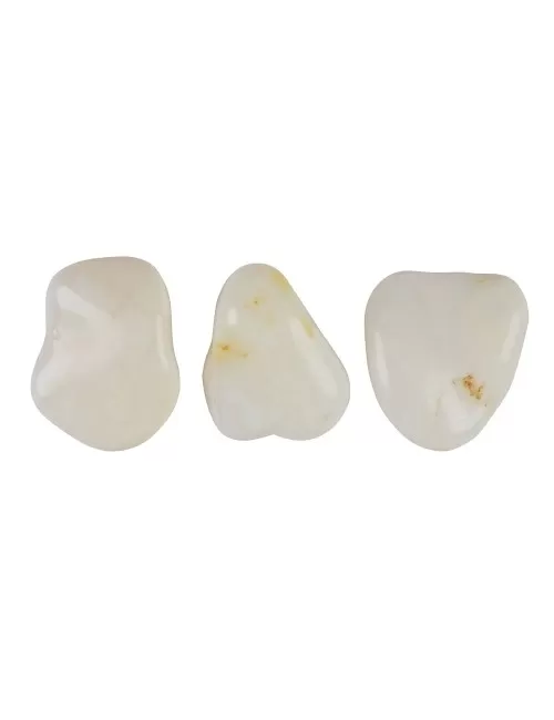 Trommelsteine - Opal - weiß- 2,0 - 2,5cm - M - 500gr Beutel