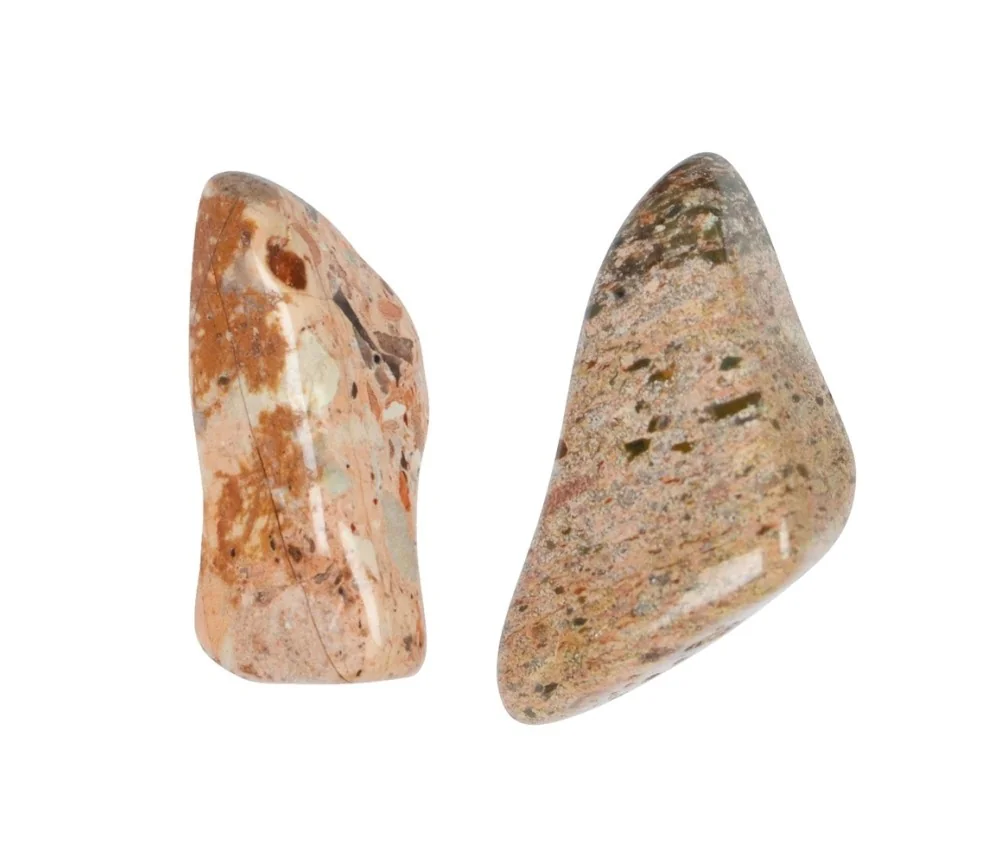 Trommelsteine - Jaspis - Brekzienjaspis creme- 2,5 - 4,0cm - L - 500gr Beutel