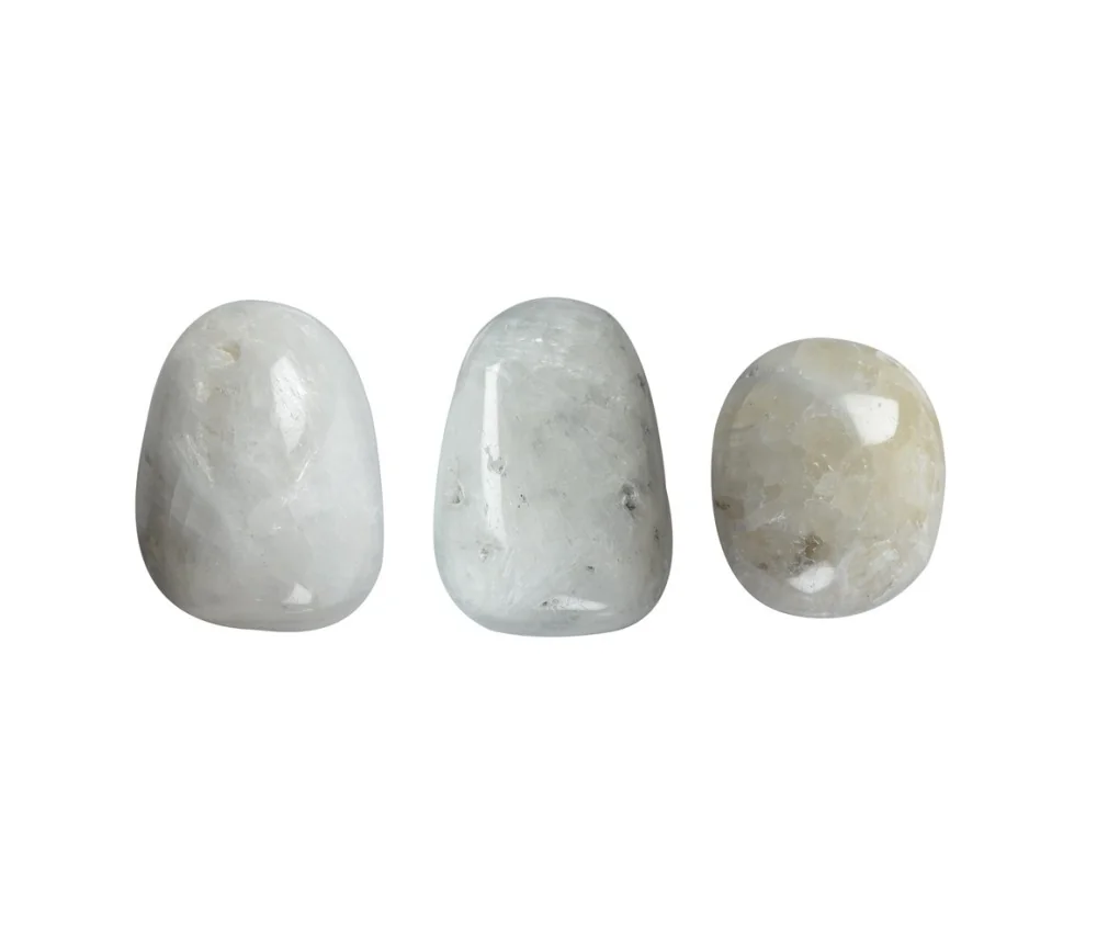 Trommelsteine - Skolezit - weiß- 2,0 - 2,4cm - M - 500gr Beutel