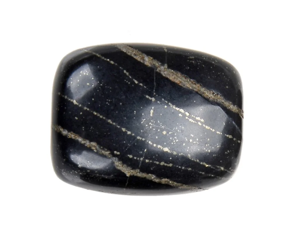 Trommelsteine - Pyrit in Schiefer, 2,8 - 3,2cm - XL - 500gr Beutel