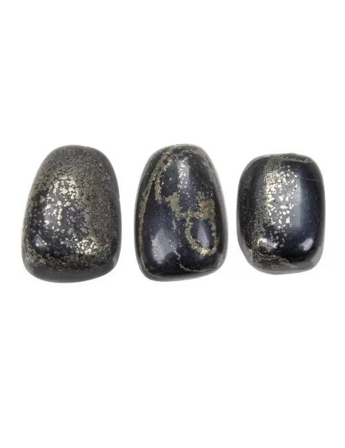 Trommelsteine - Pyrit in Schiefer, 1,8 - 2,2cm - M - 500gr Beutel