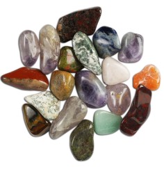 Trommelsteine - Bunte Mischung -   30 - 40mm - XL- Afrika - 1Kg Beutel