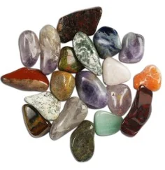 Trommelsteine - Bunte Mischung - 30 - 40mm - XL- Afrika - 1Kg Beutel