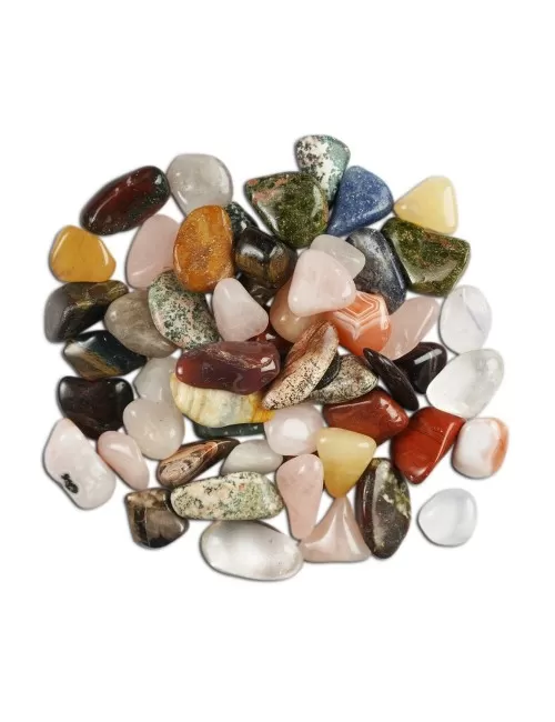 Trommelsteine - Bunte Mischung - 25 - 30mm - L- Afrika - 1Kg Beutel