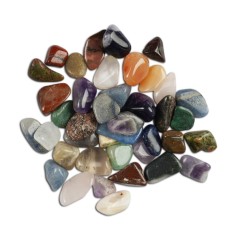 Trommelsteine - Bunte Mischung -   20 - 25mm - M- Afrika - 1Kg Beutel